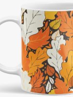 Caneca de Cerâmica "Flores de Outono"